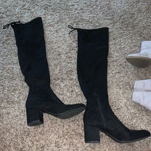 Cute over the knee black boots